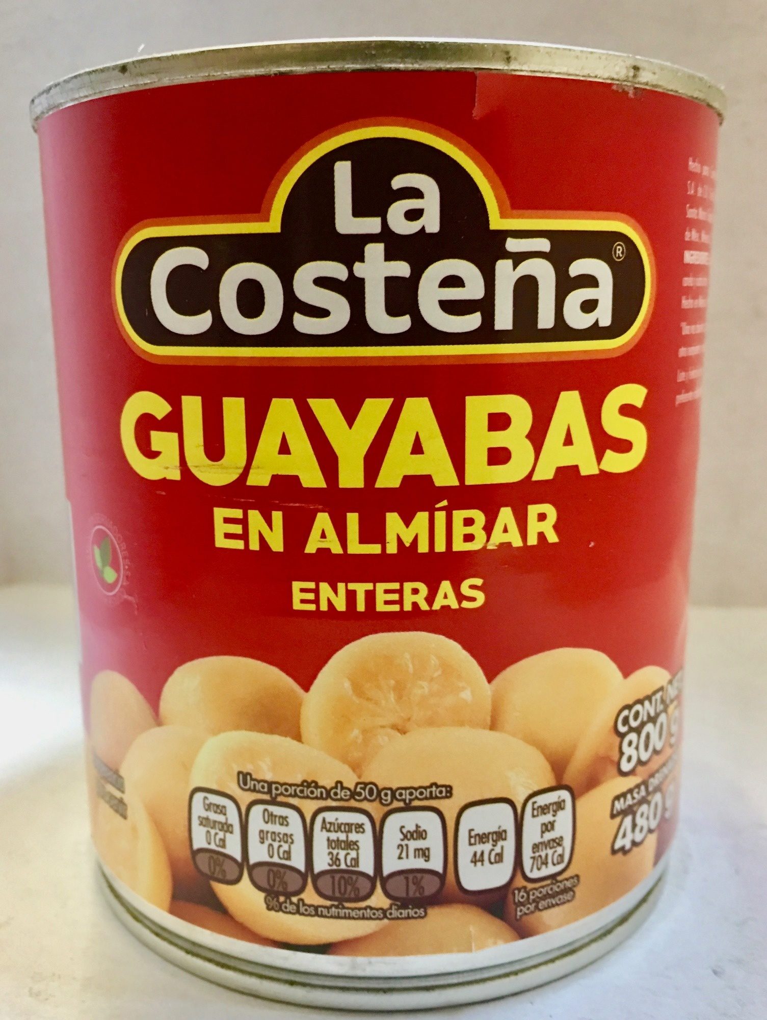 GUAYABA EN ALMIBAR 800GRS COSTEÑA